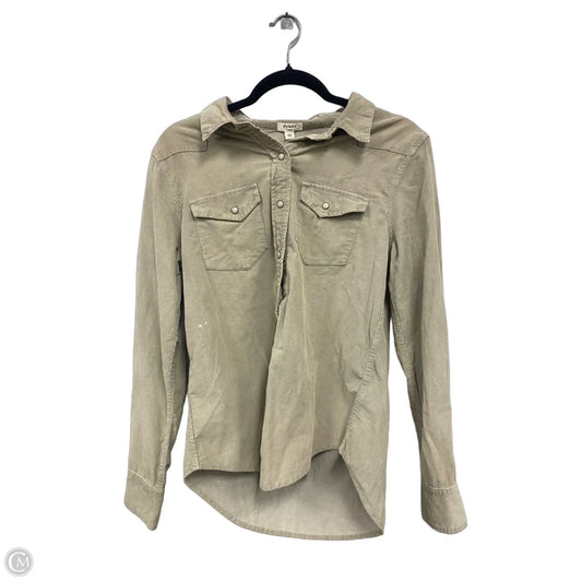 Top Long Sleeve By Dylan In Tan, Size: S