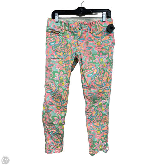 Jeans Designer By Lilly Pulitzer In Green & Pink, Size: 2