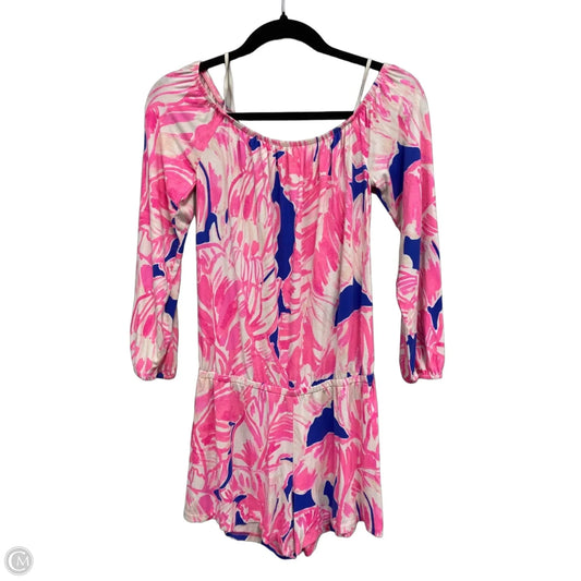 Romper Designer By Lilly Pulitzer In Blue & Pink, Size: Xs
