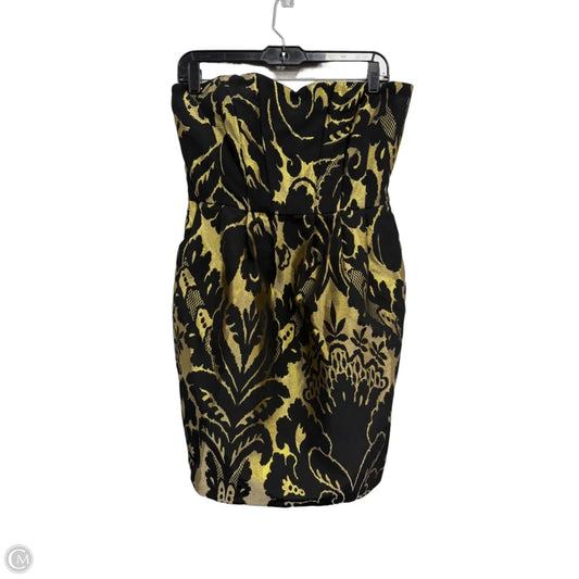 Dress Party Short By H&m In Black & Gold, Size: 10