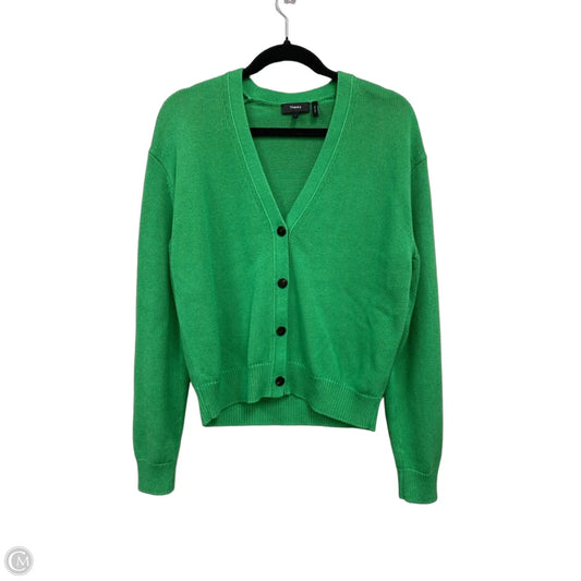 Sweater Cardigan By Theory In Green, Size: L