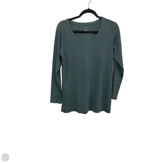 Top Long Sleeve Basic By J. Jill In Green, Size: Xs