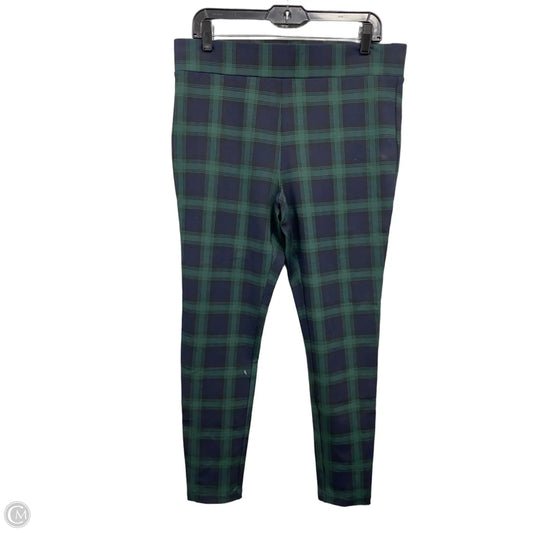 Pants Leggings By Loft In Blue & Green, Size: L