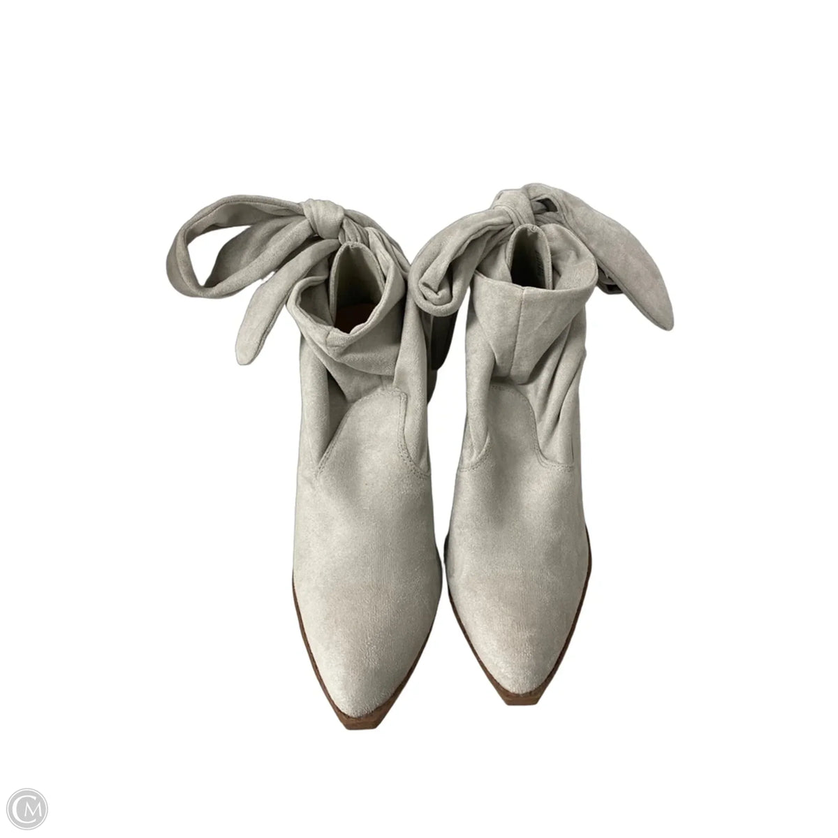 Boots Ankle Heels By Jf In Grey, Size: 10