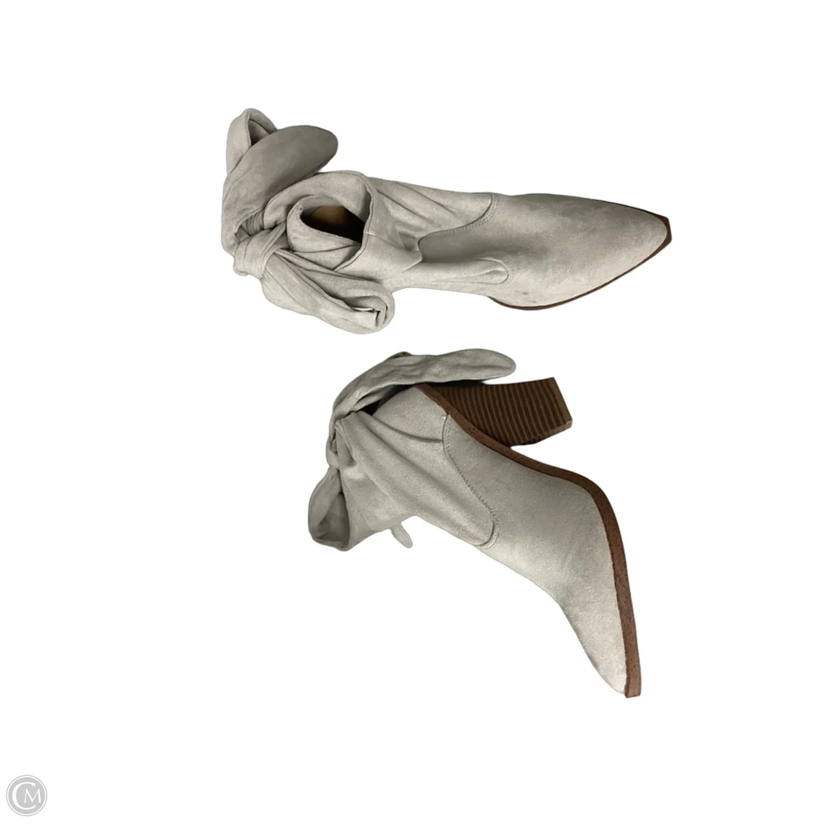 Boots Ankle Heels By Jf In Grey, Size: 10