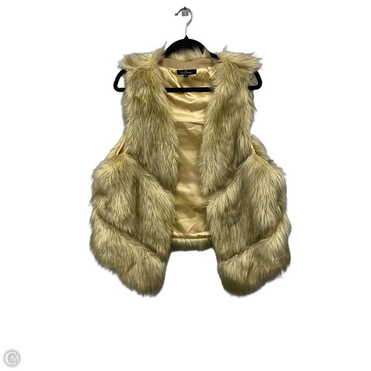 Vest Faux Fur & Sherpa By Love Tree In Tan, Size: 3x