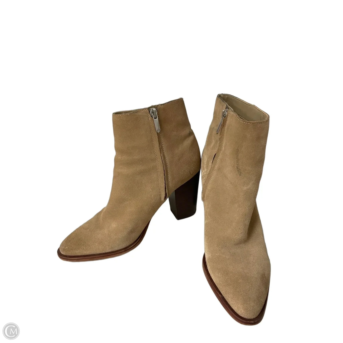Boots Ankle Heels By Sam Edelman In Tan, Size: 8.5