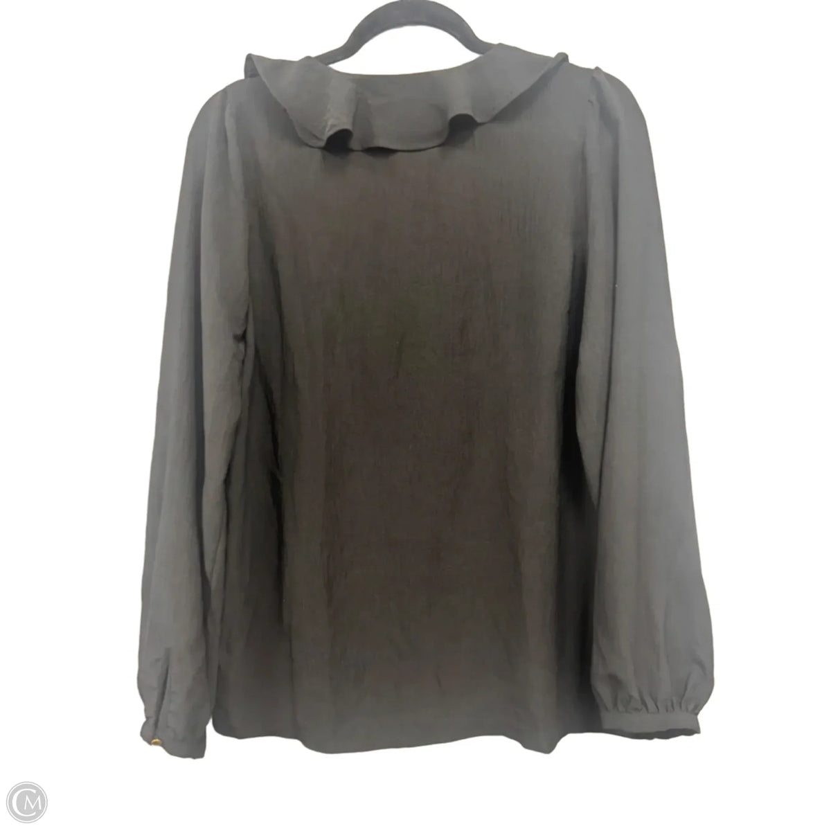 Blouse Long Sleeve By Clothes Mentor In Black, Size: M