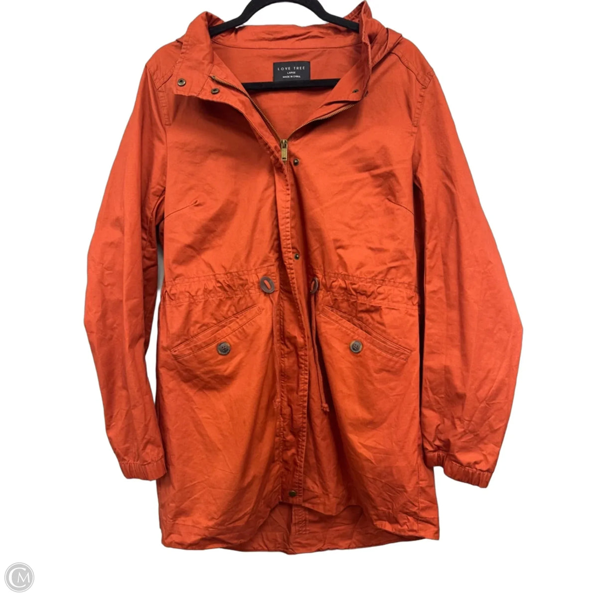 Jacket Utility By Love Tree In Orange, Size: L