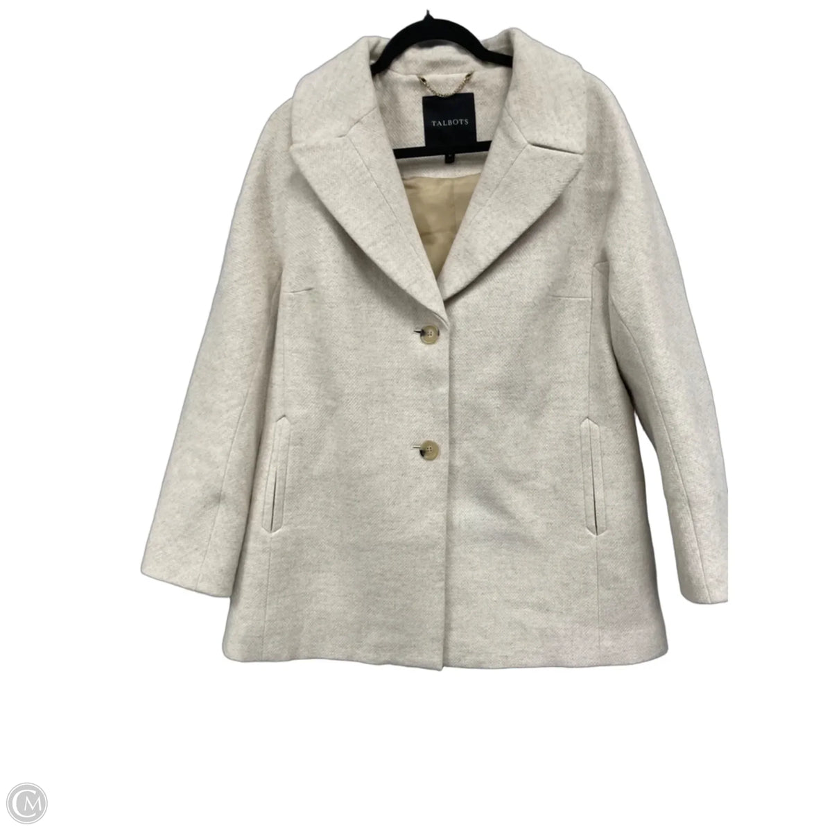 Coat Other By Talbots In Cream, Size: M
