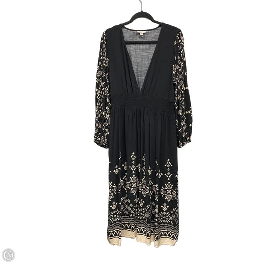 Dress Casual Maxi By Knox Rose In Black & Cream, Size: L