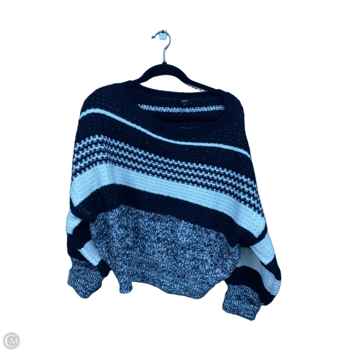 Sweater By Express In Black & Cream, Size: Xl