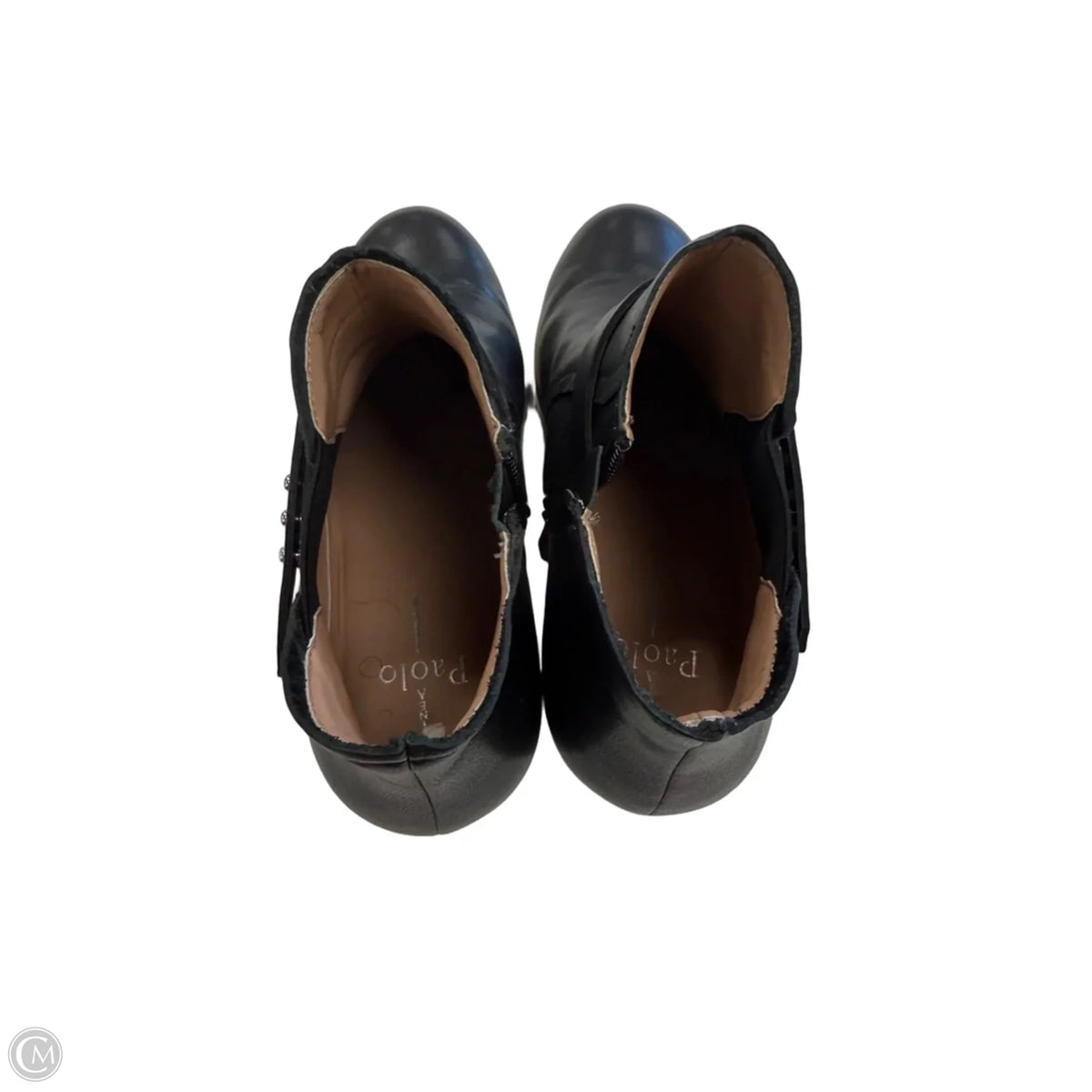 Boots Ankle Heels By Clothes Mentor In Black & White, Size: 9