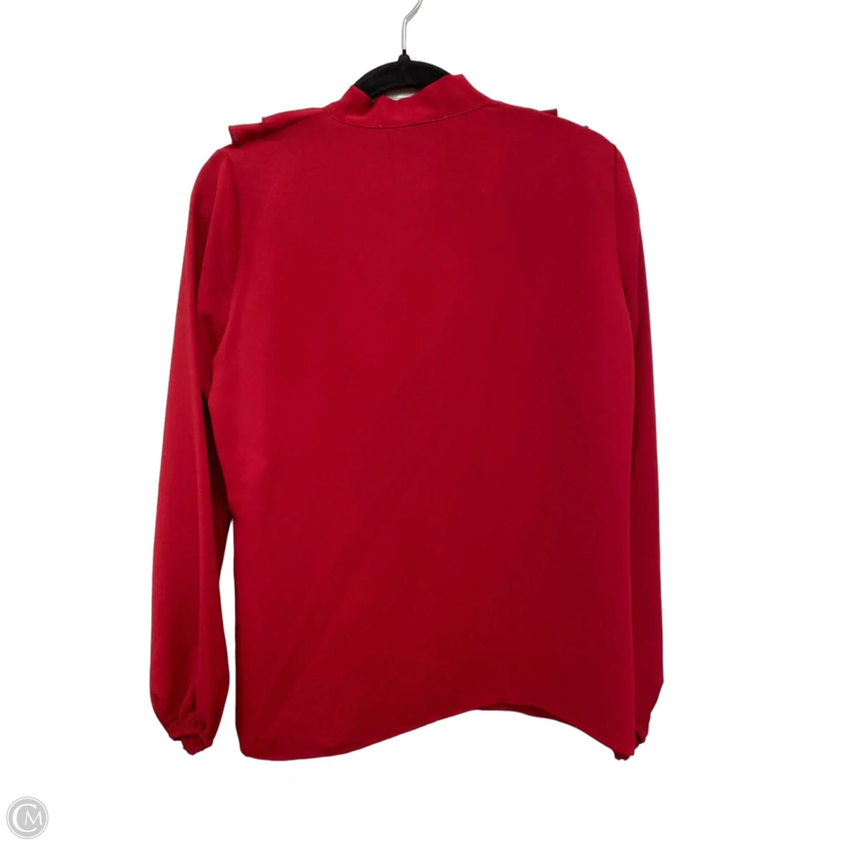 Blouse Long Sleeve By Kasper In Red, Size: S