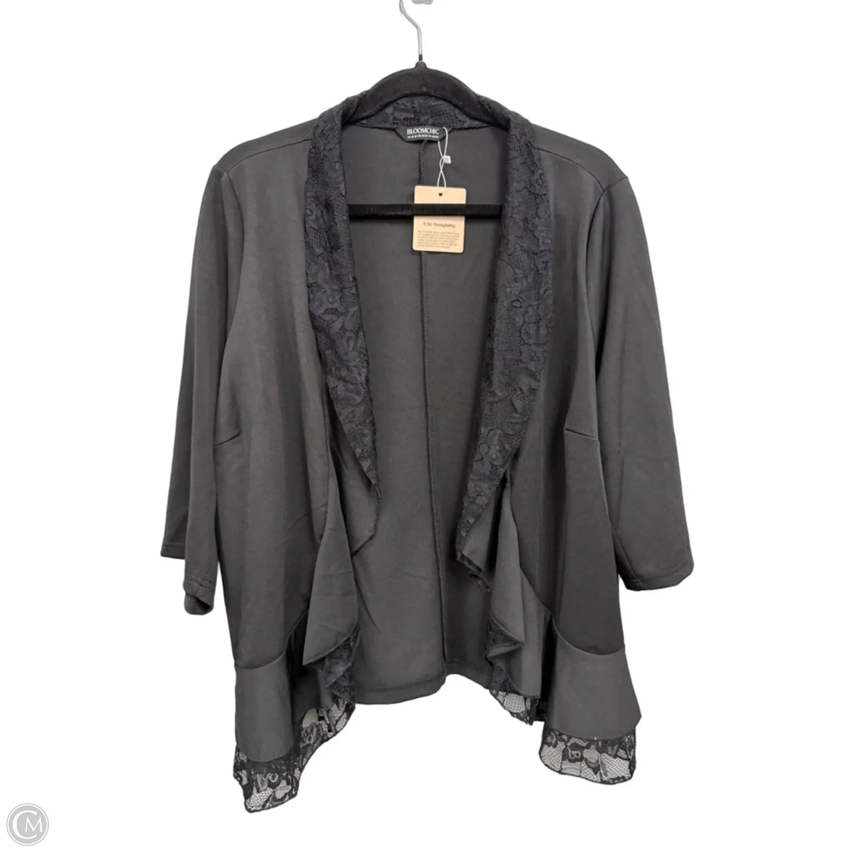 Cardigan By Bloomchic In Black, Size: 2x