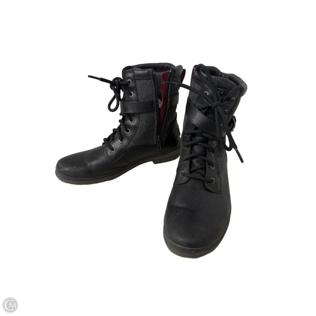 Boots Ankle Flats By Ugg In Black, Size: 9