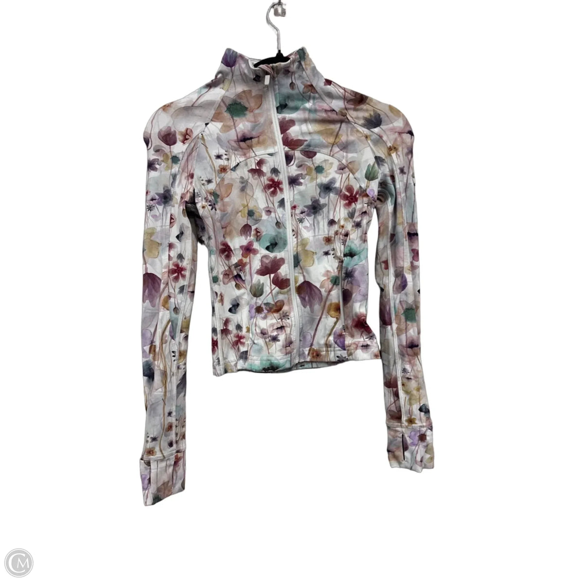 Athletic Jacket By Lululemon In Grey & Purple, Size: 2