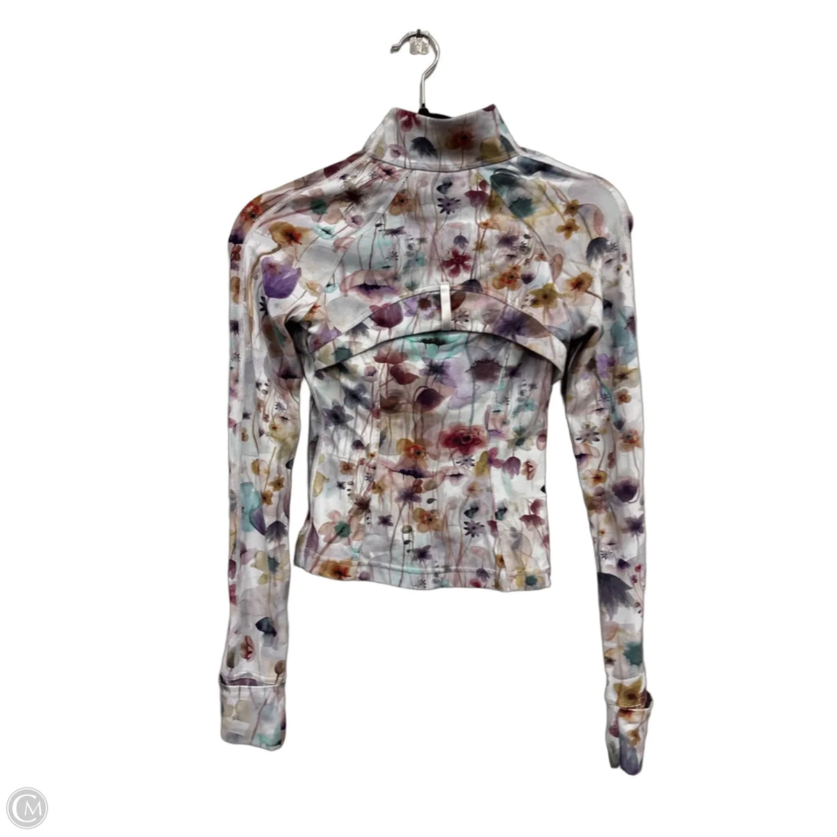Athletic Jacket By Lululemon In Grey & Purple, Size: 2