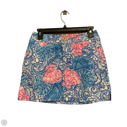 Skort Designer By Lilly Pulitzer In Blue & Pink, Size: Xxs