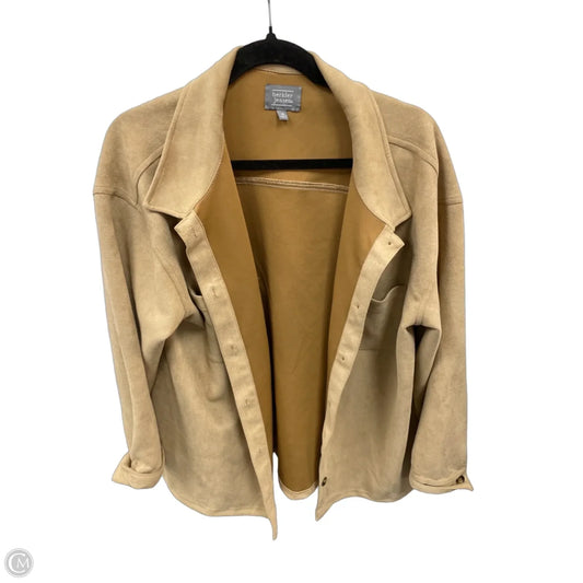 Jacket Shirt By Berkley Jensen In Tan, Size: Xl