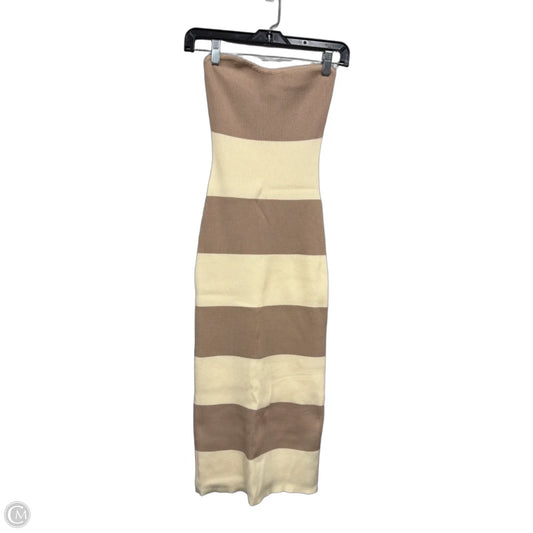 Dress Sweater By Clothes Mentor In Cream & Tan, Size: S