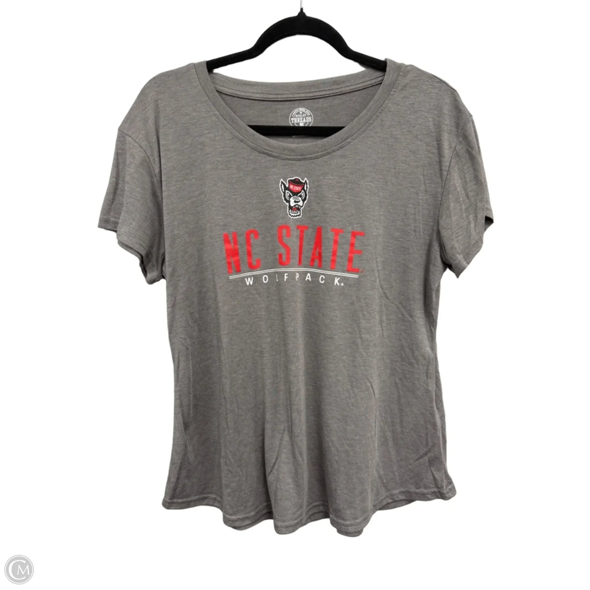 Top Short Sleeve Basic By Clothes Mentor In Grey, Size: L