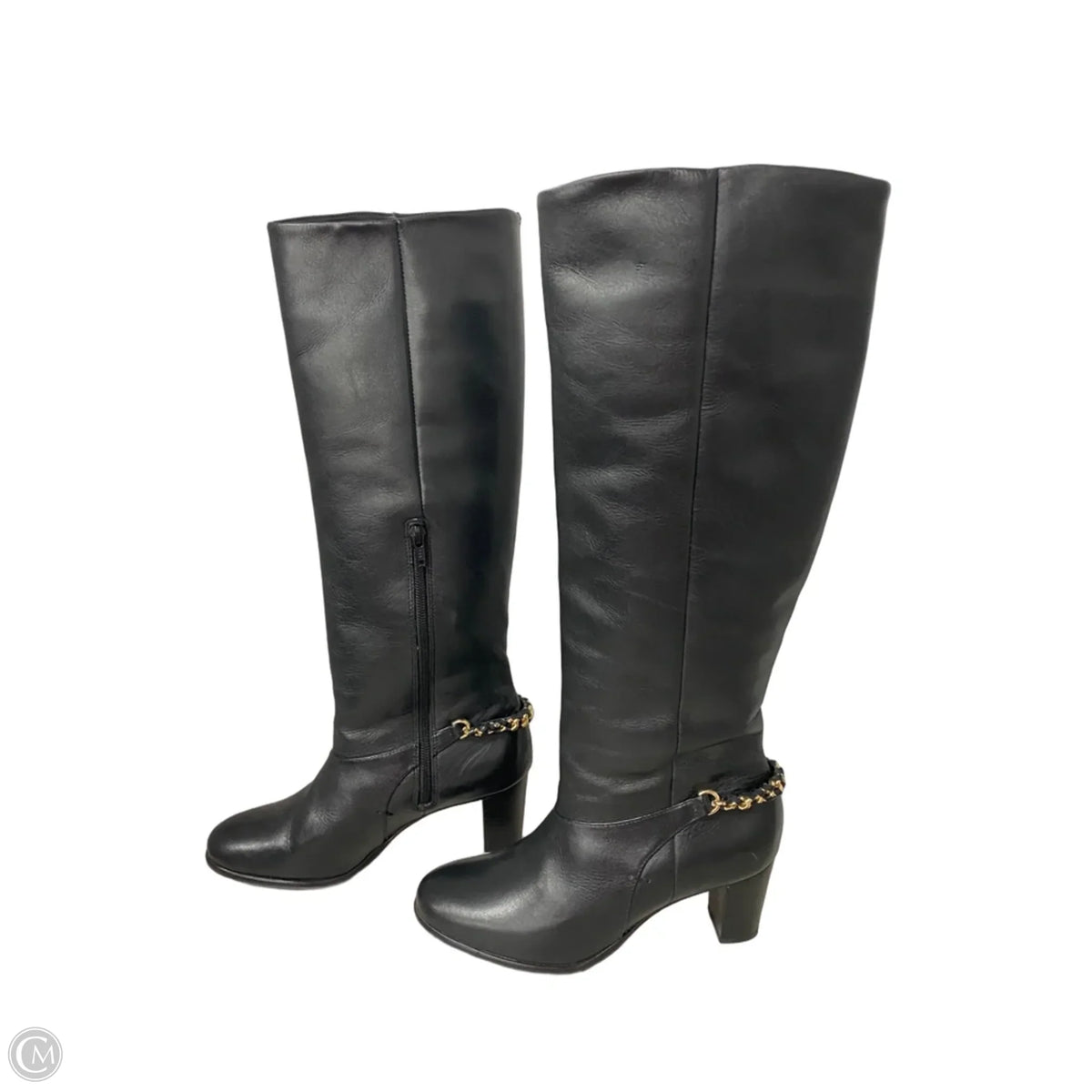 Boots Knee Heels By Johnston & Murphy In Black, Size: 6.5