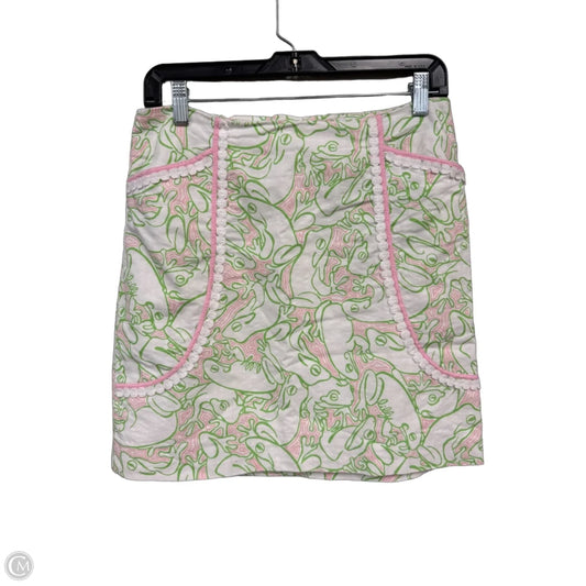 Skirt Designer By Lilly Pulitzer In Green & Pink, Size: 4
