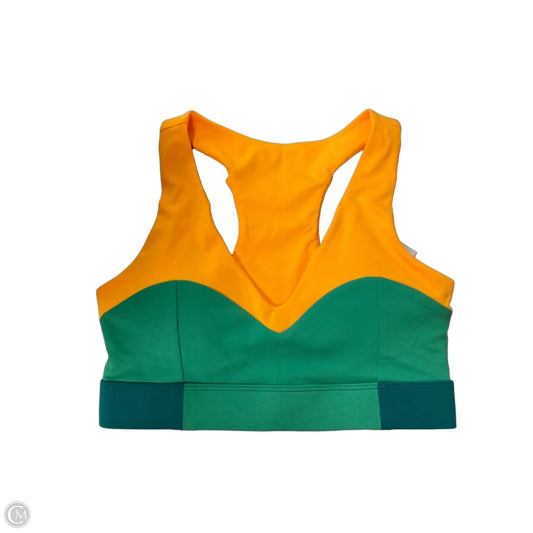 Athletic Bra By Fabletics In Green & Orange, Size: Xs