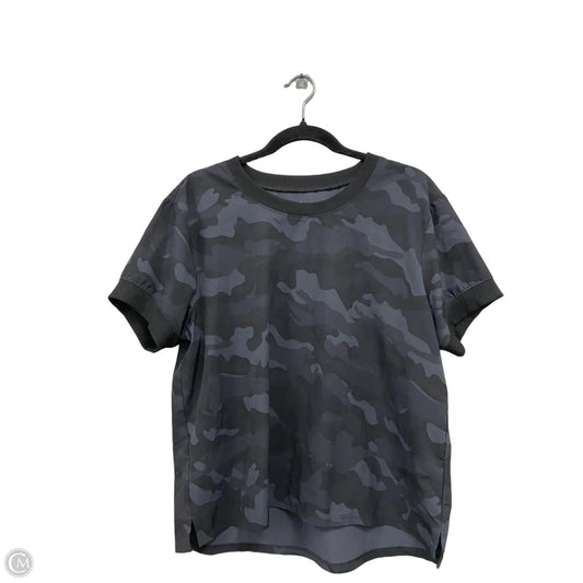 Athletic Top Short Sleeve By Rbx In Camouflage Print, Size: L