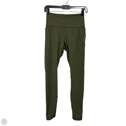 Athletic Leggings By Athleta In Green, Size: M