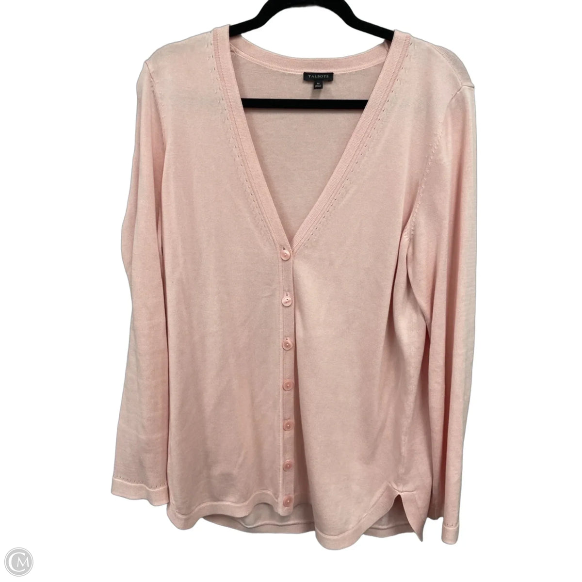 Sweater Cardigan By Talbots In Peach, Size: M