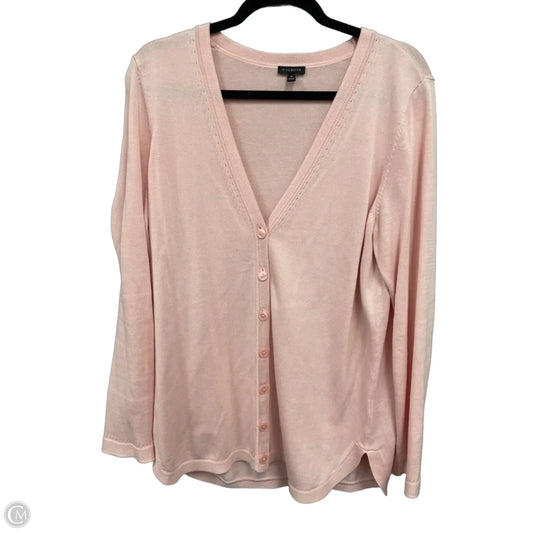 Sweater Cardigan By Talbots In Peach, Size: M