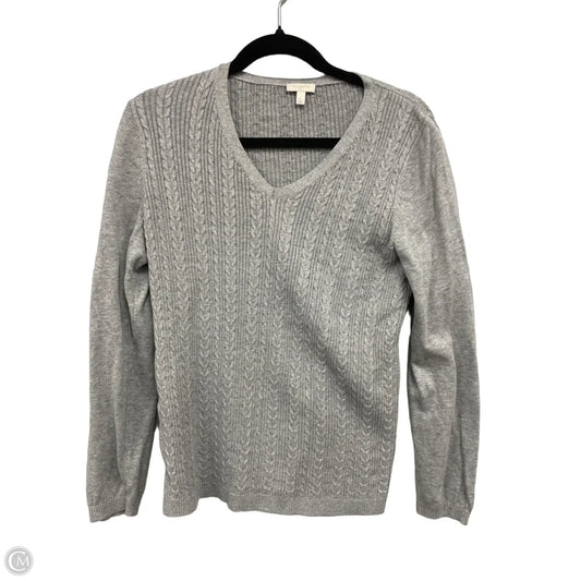 Sweater By Talbots In Grey, Size: L