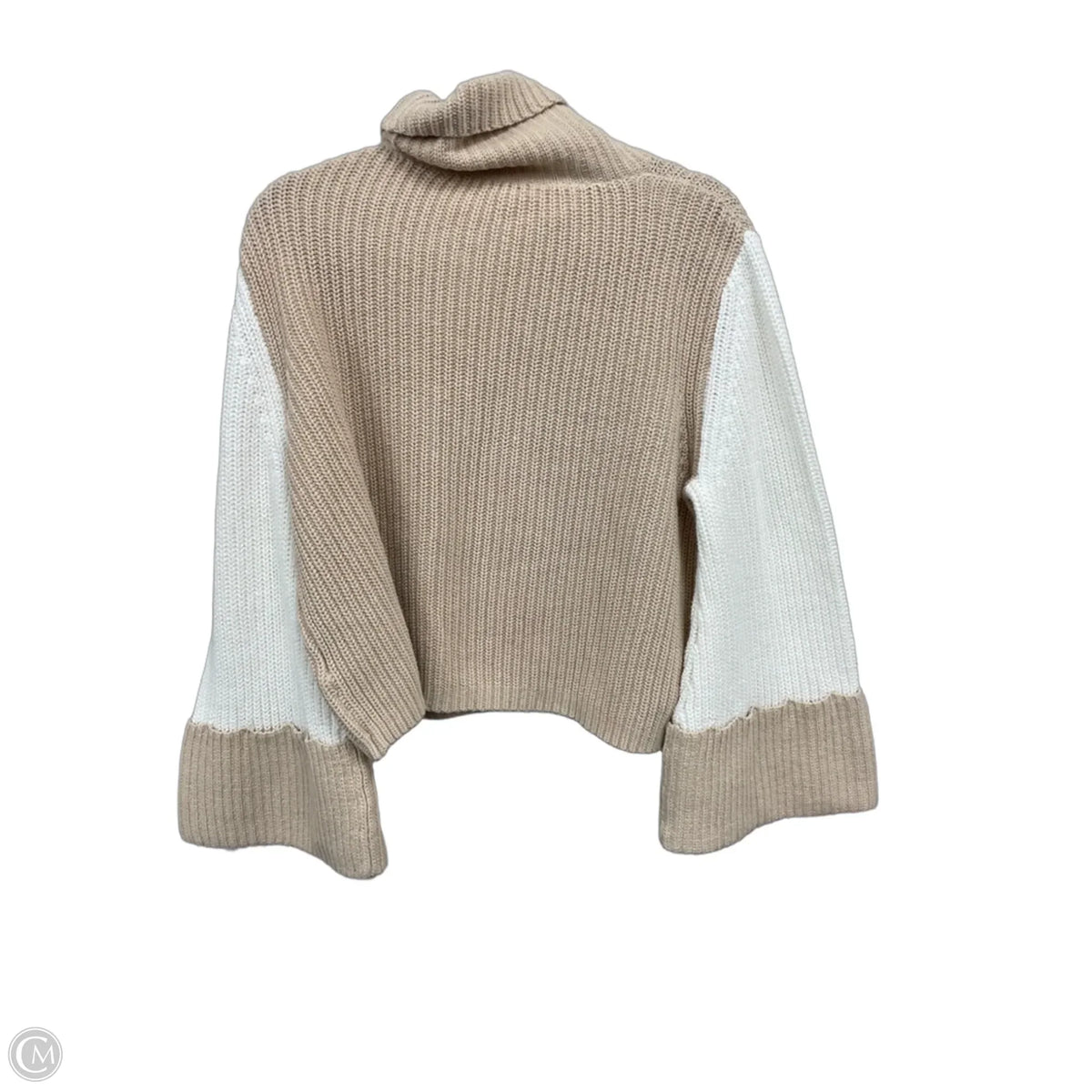 Sweater By Sugar Lips In Tan & White, Size: M