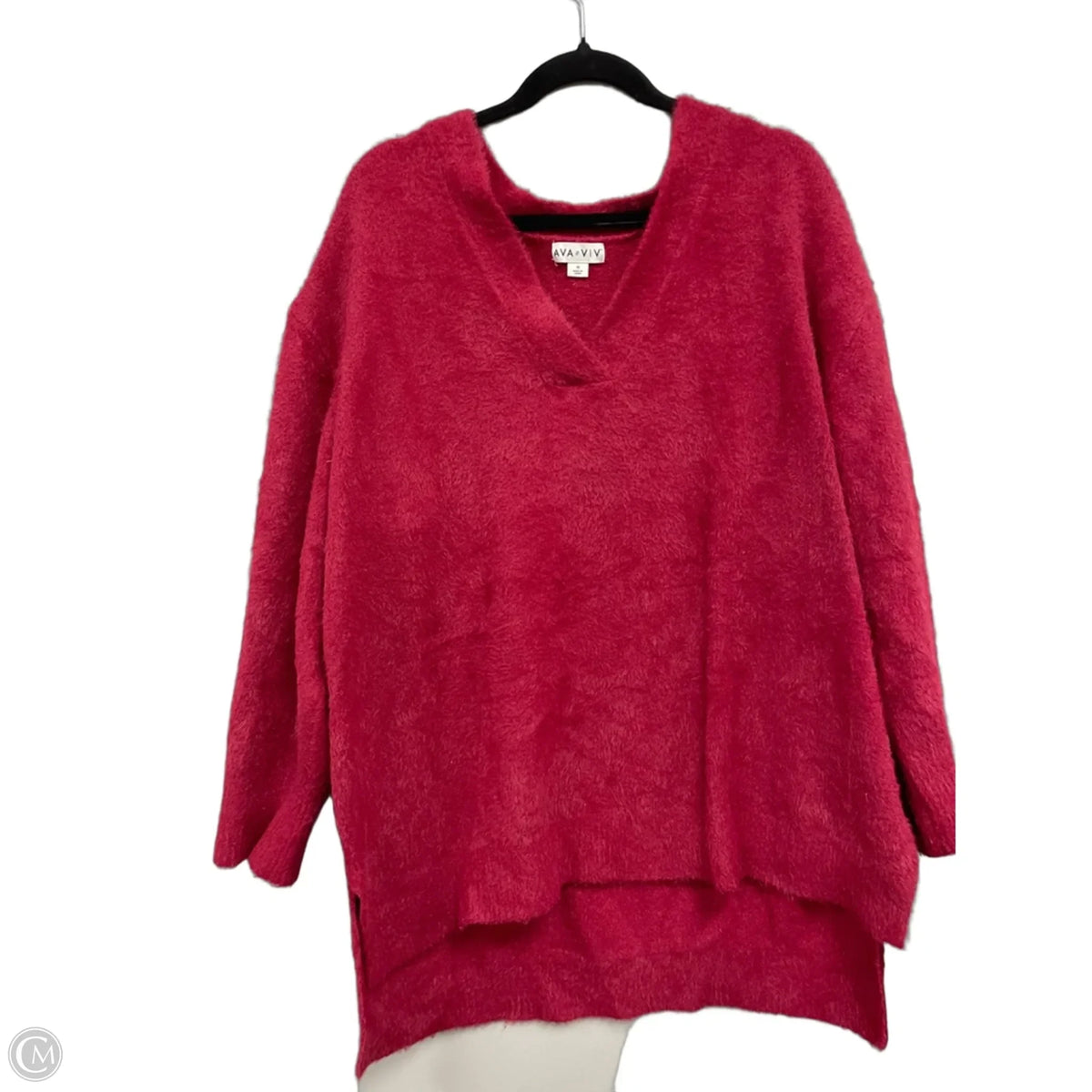 Sweater By Ava & Viv In Red, Size: 1x