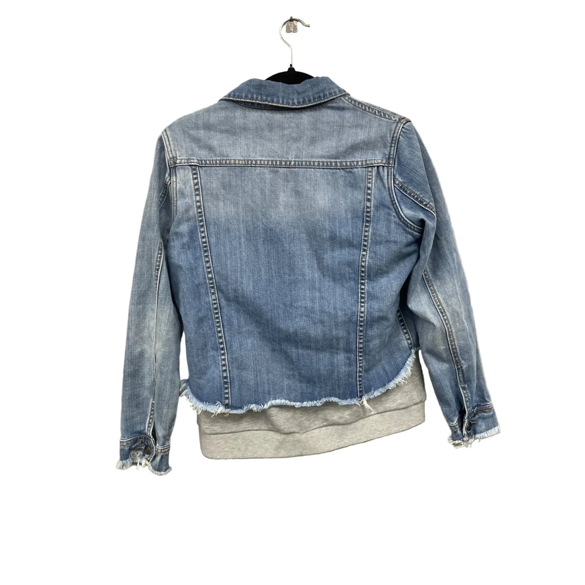 Jacket Denim By Dex In Blue & Grey, Size: S