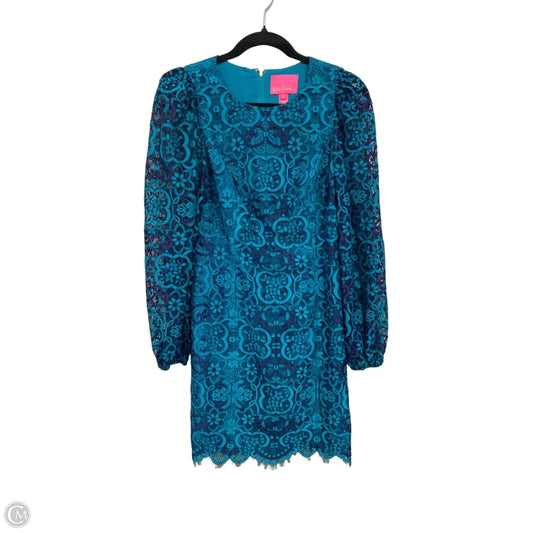 Dress Designer By Lilly Pulitzer In Blue & Green, Size: 4
