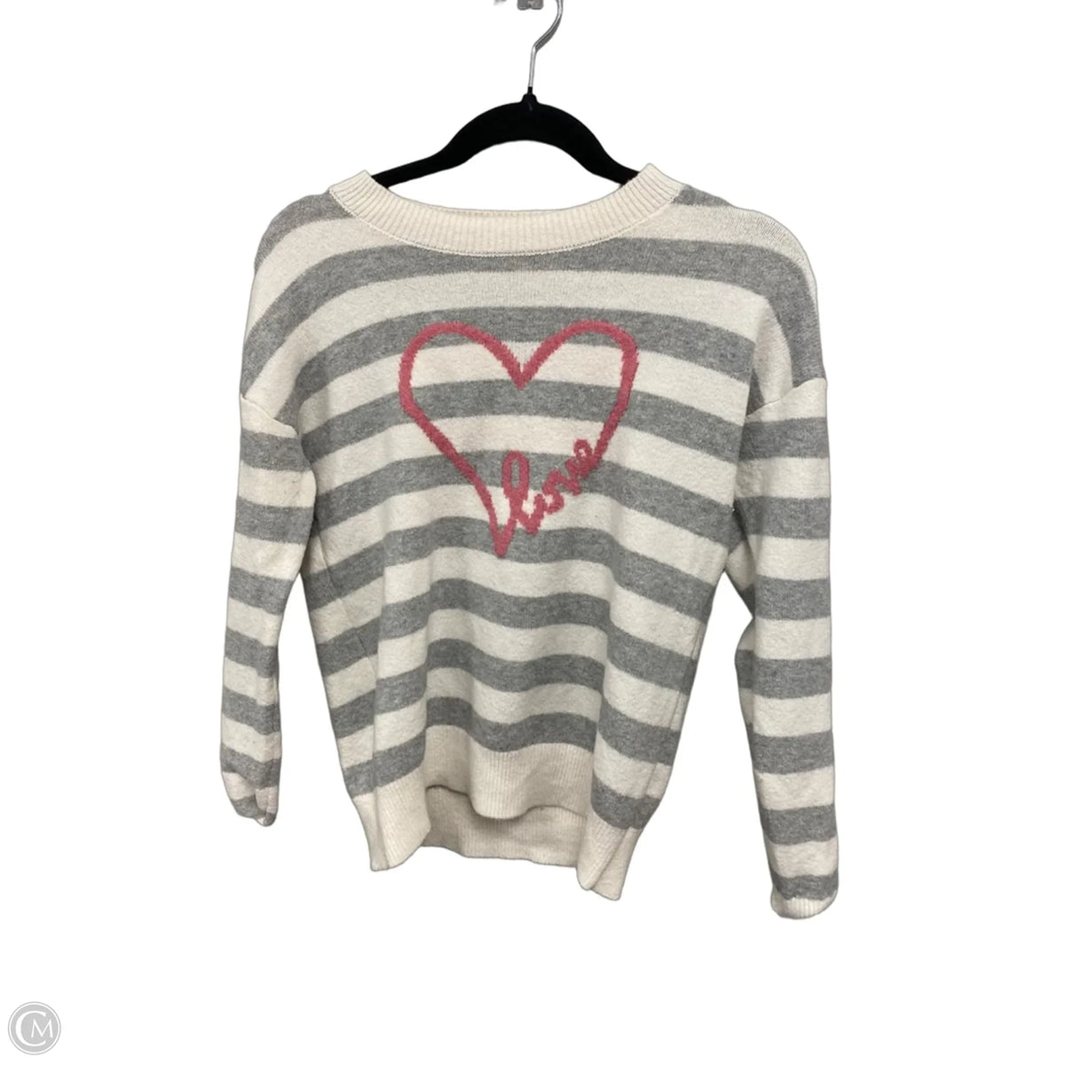 Sweater By Loft In Cream & Grey, Size: Xs