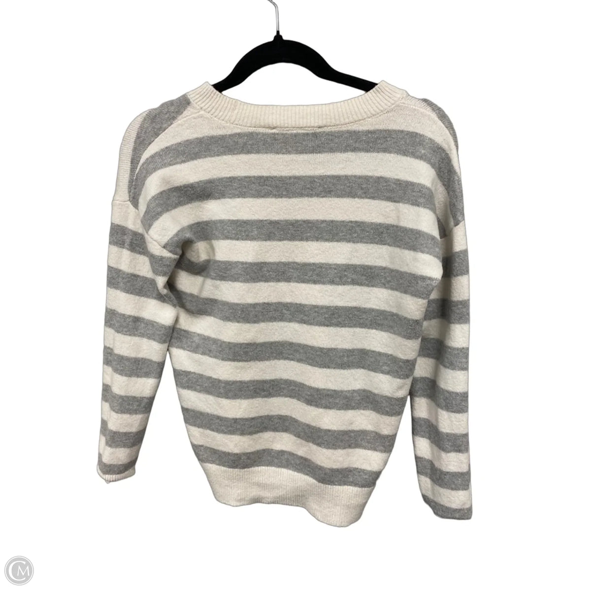 Sweater By Loft In Cream & Grey, Size: Xs