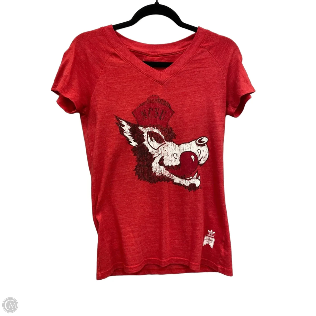 Top Short Sleeve Basic By Adidas In Red, Size: M