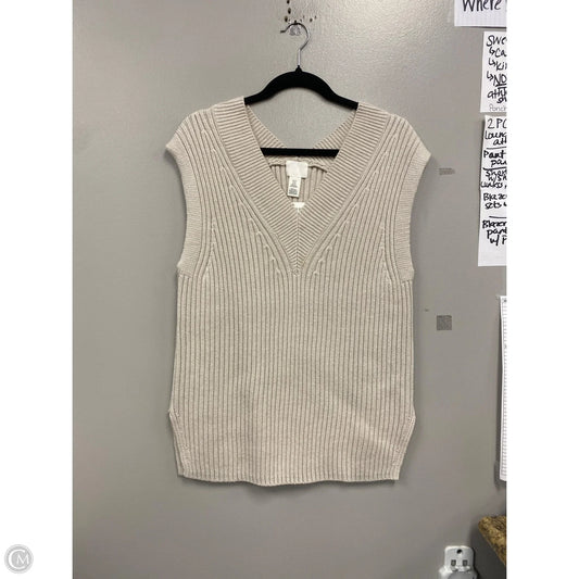 Vest Sweater By H&m In Tan, Size: Xs