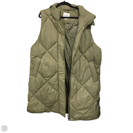 Vest Puffer & Quilted By Sam Edelman In Green, Size: Xxl