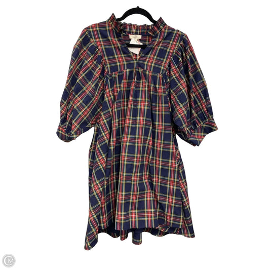 Dress Casual Short By Entro In Blue & Red, Size: Xl