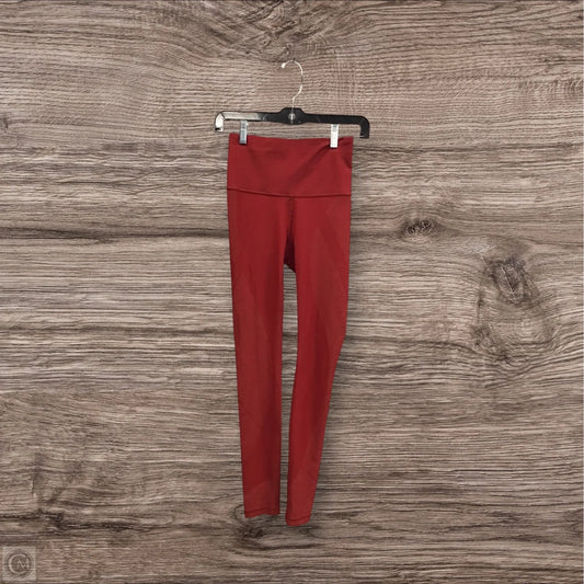 Athletic Leggings By Lululemon In Red, Size: Xs