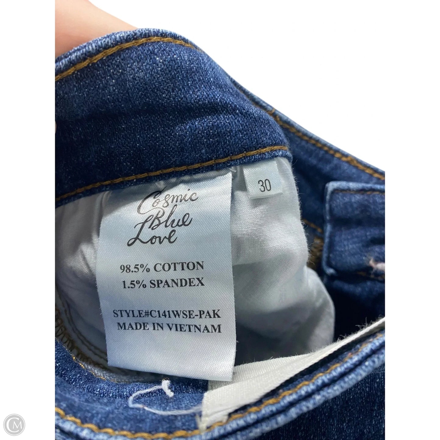 Jeans Straight By Cosmic Blue Love In Blue, Size: 10