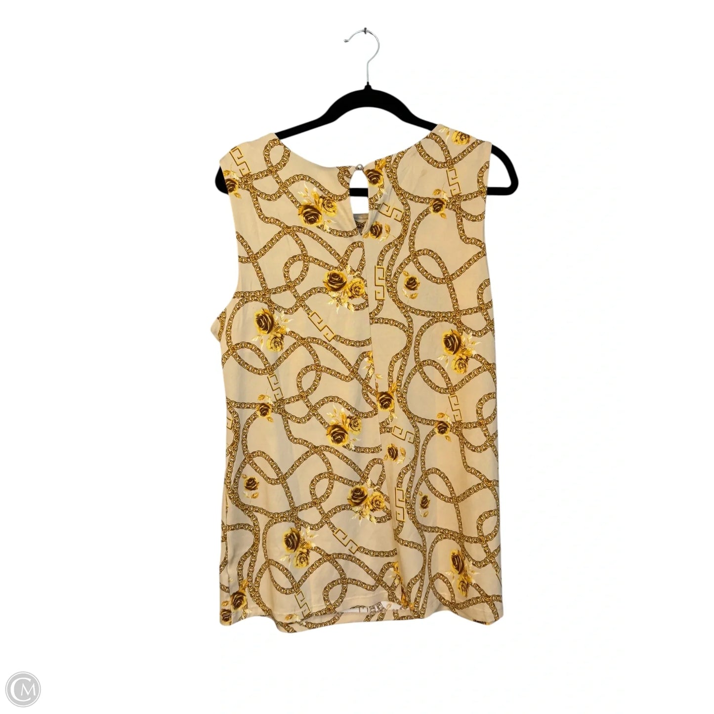 Blouse Sleeveless By Clothes Mentor In Gold & Tan, Size: 3x