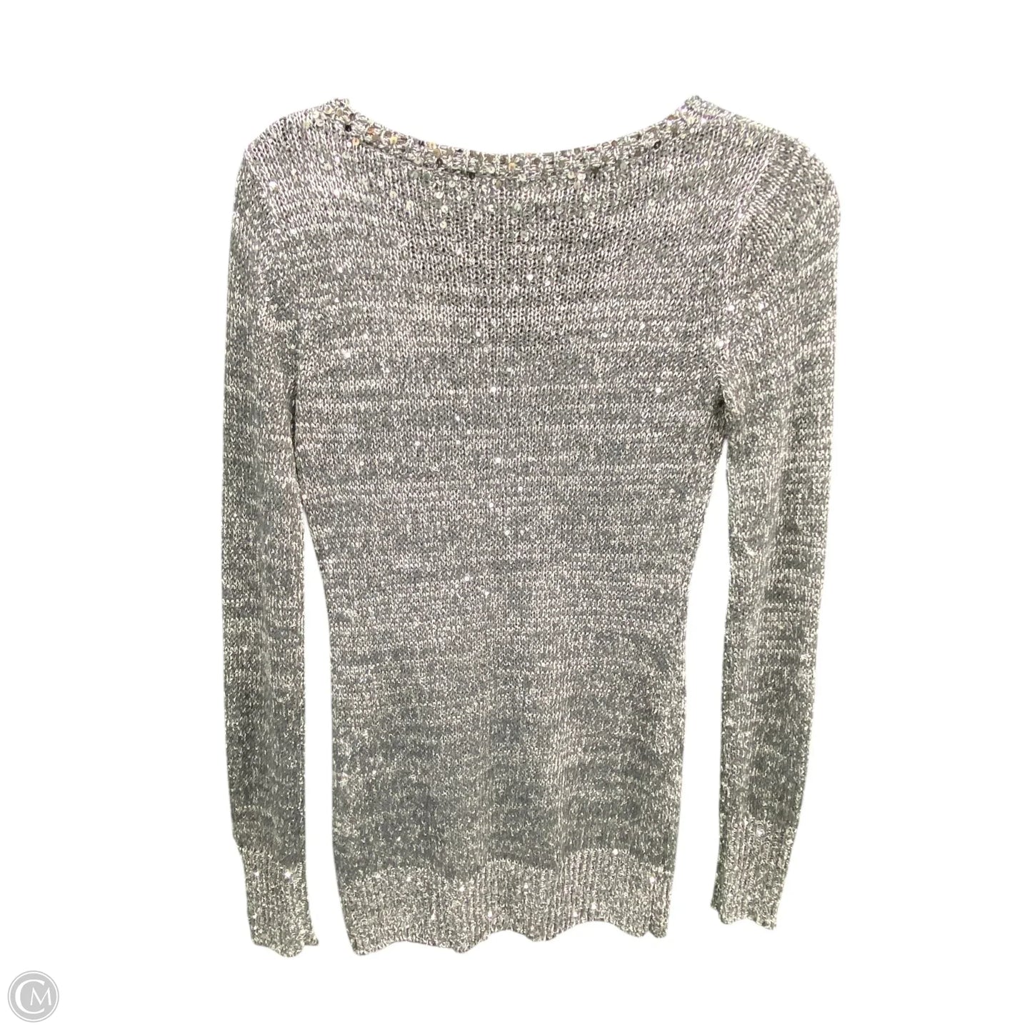 Sweater By Saks Fifth Avenue In Silver, Size: Xs