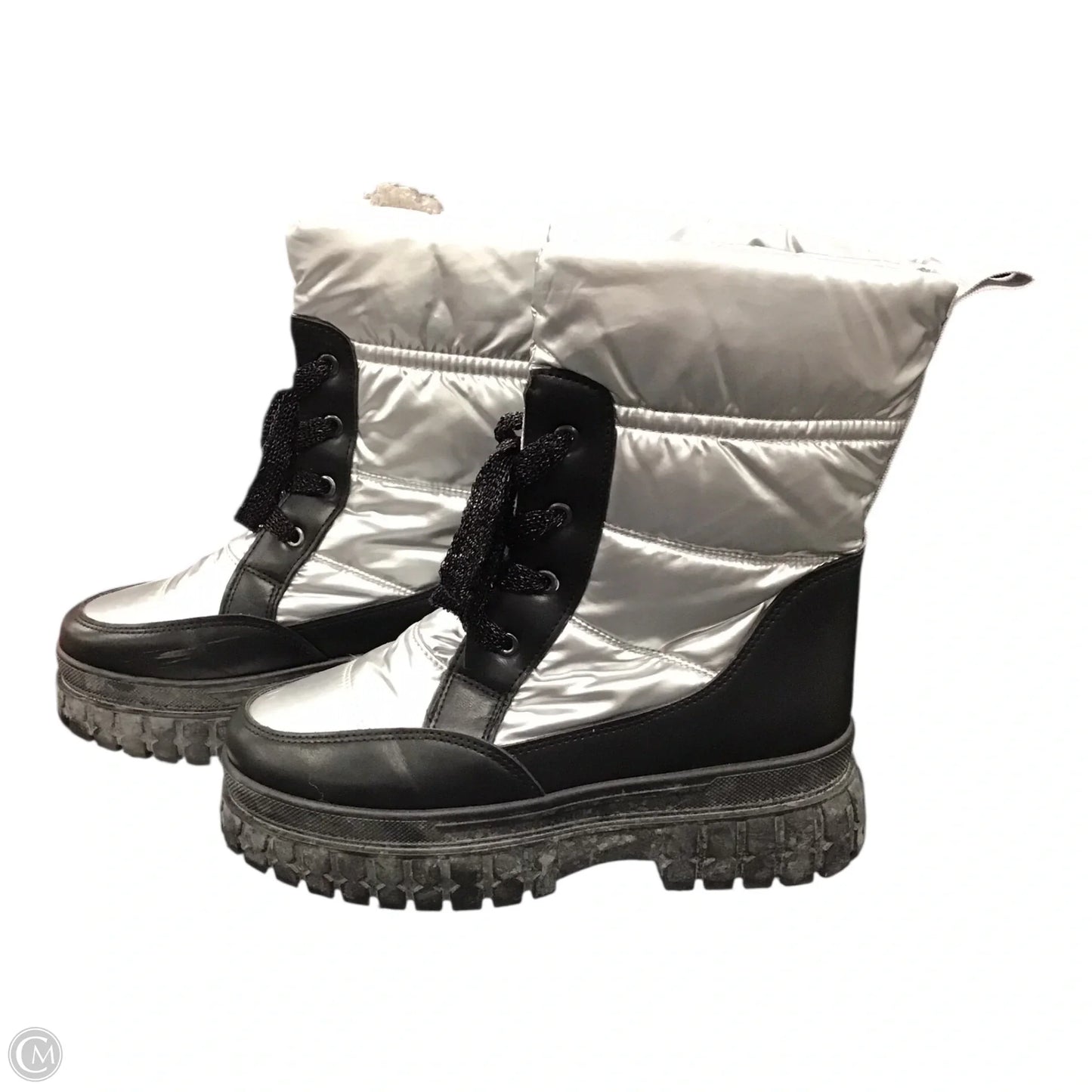 Boots Snow By Rouge In Black & Grey, Size: 9