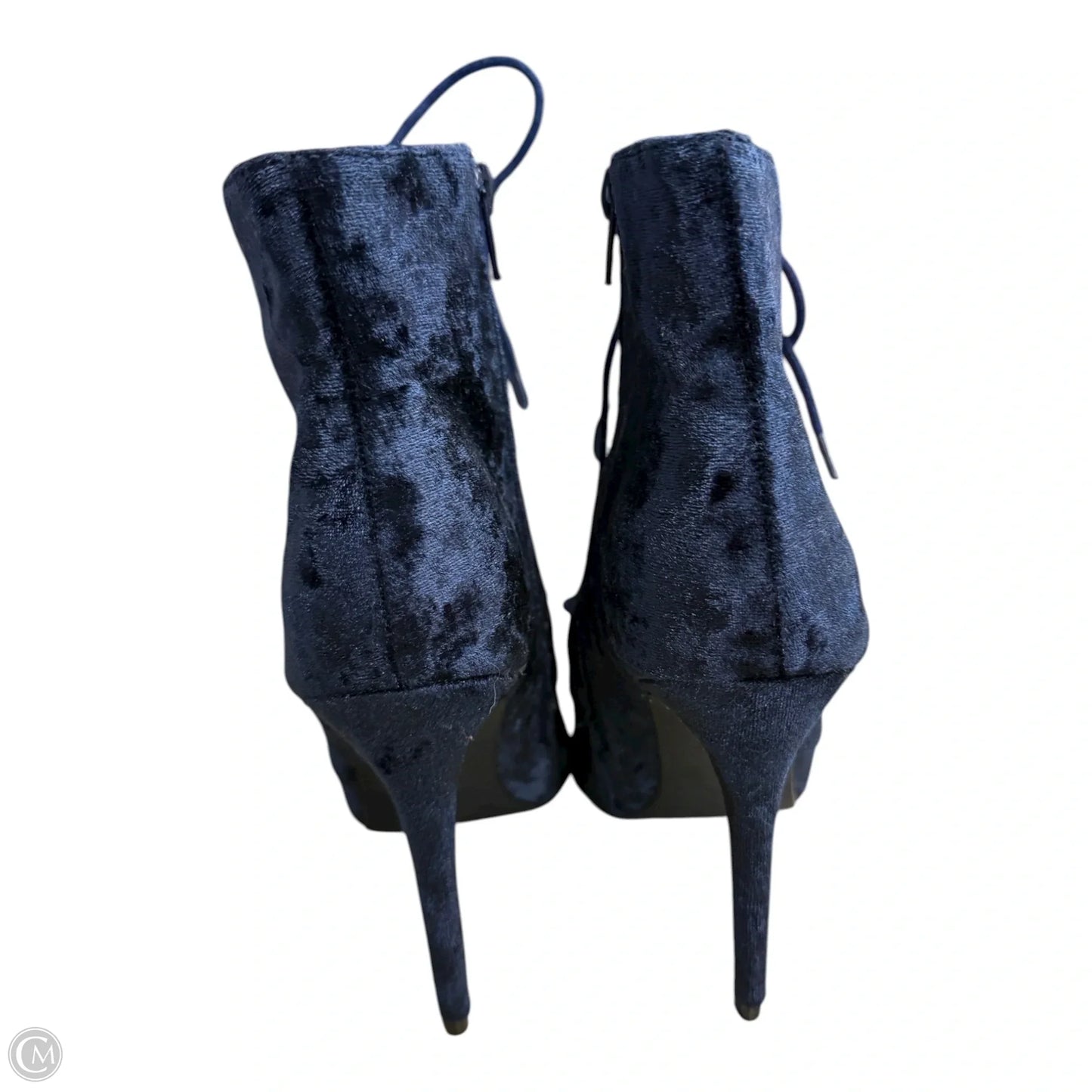 Boots Ankle Heels By Just Fabulous In Blue, Size: 7